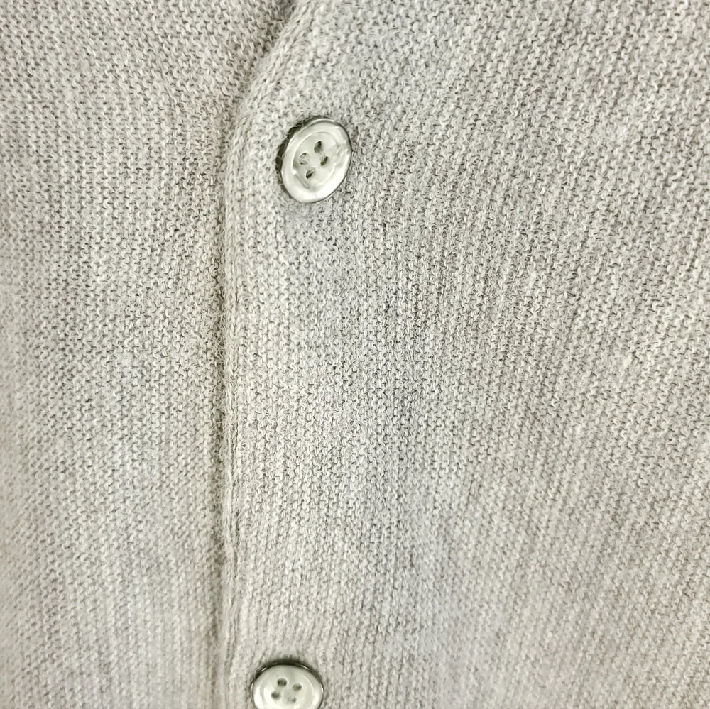 Vtg Izod Lacoste Cardigan Sweater Men's Large Gray Grandpa Grunge Geek USA - Picture 4 of 10